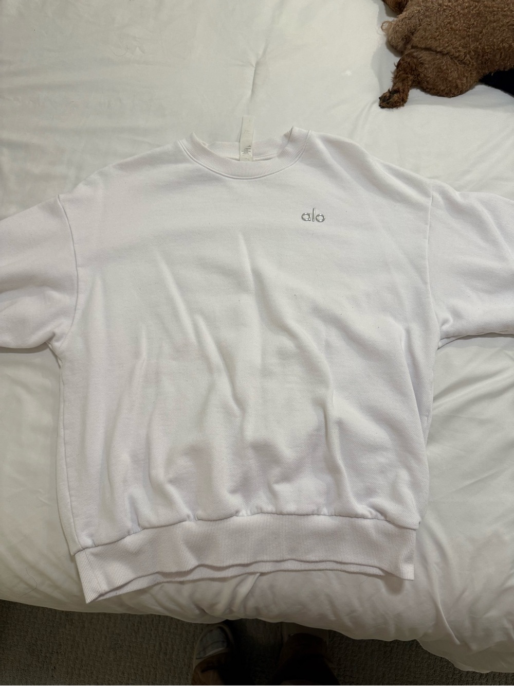 ALO Yoga Womens White Accolade Crewneck